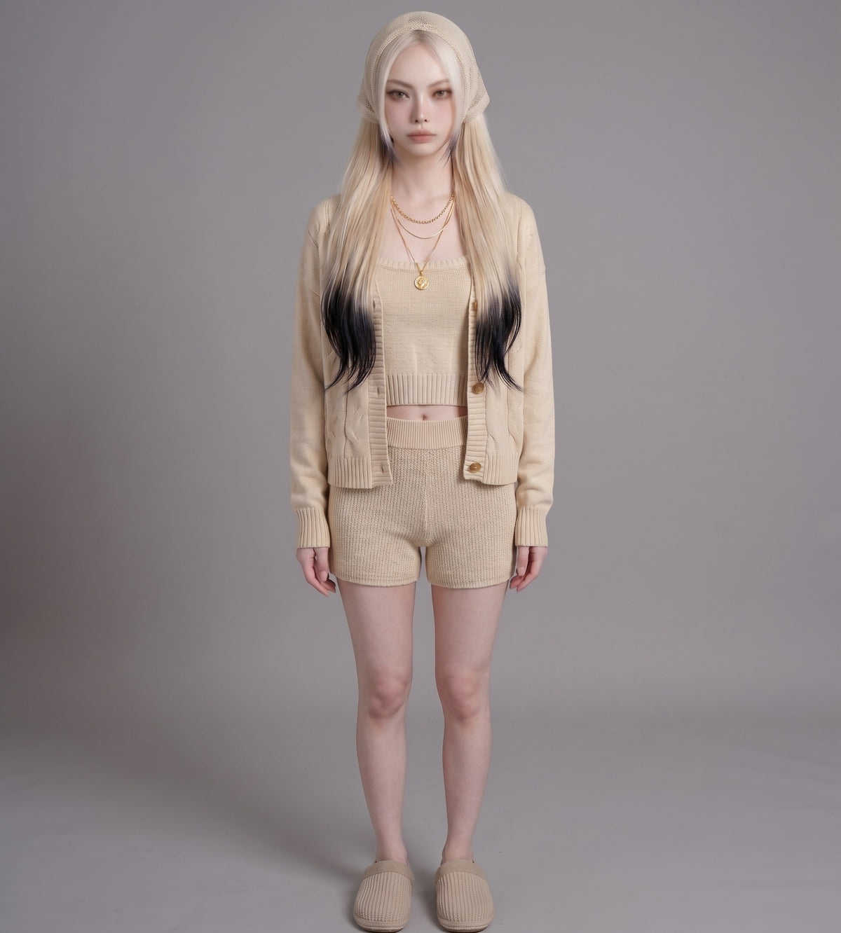 Sweater knit tang top