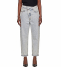 Asymmetric waist denim pant