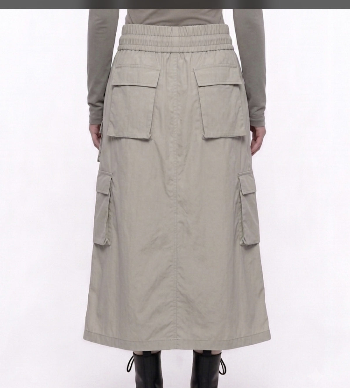 Cargo utility maxi skirt