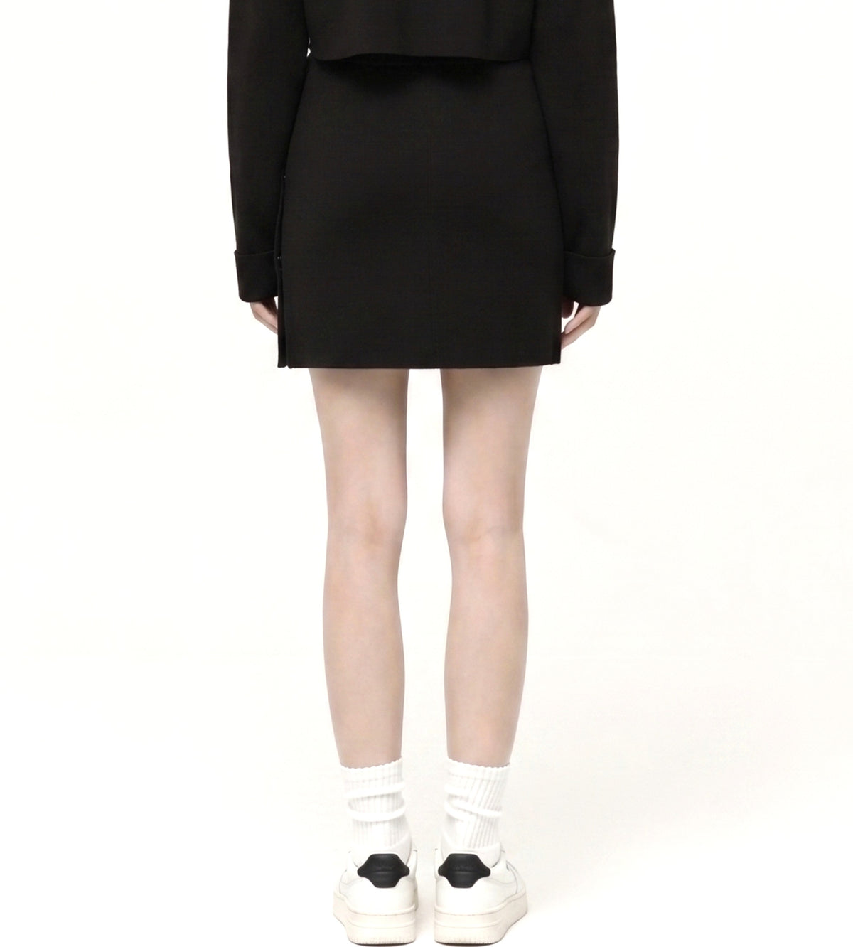 Button detail Sweater Skirt