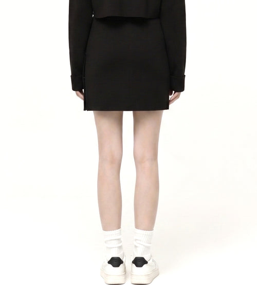 Button detail Sweater Skirt