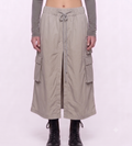 Cargo utility maxi skirt