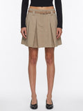 Plaid mini skirt w/ belt
