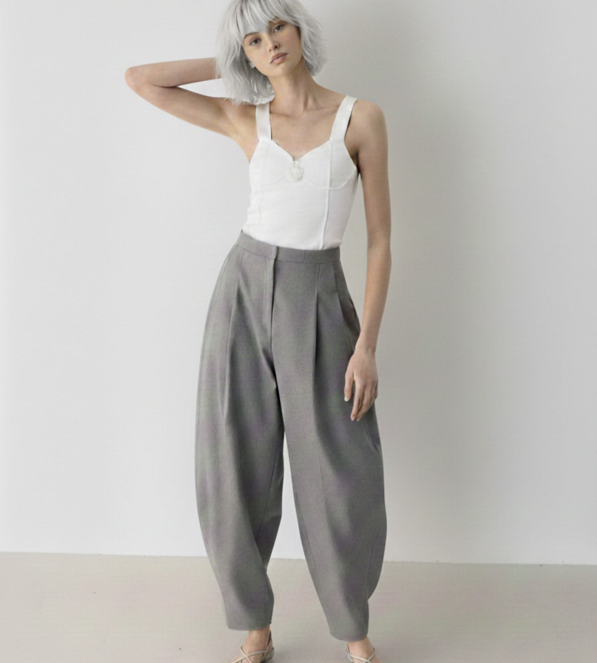 Rosette detail knit top