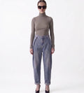 Folded detail denim pants