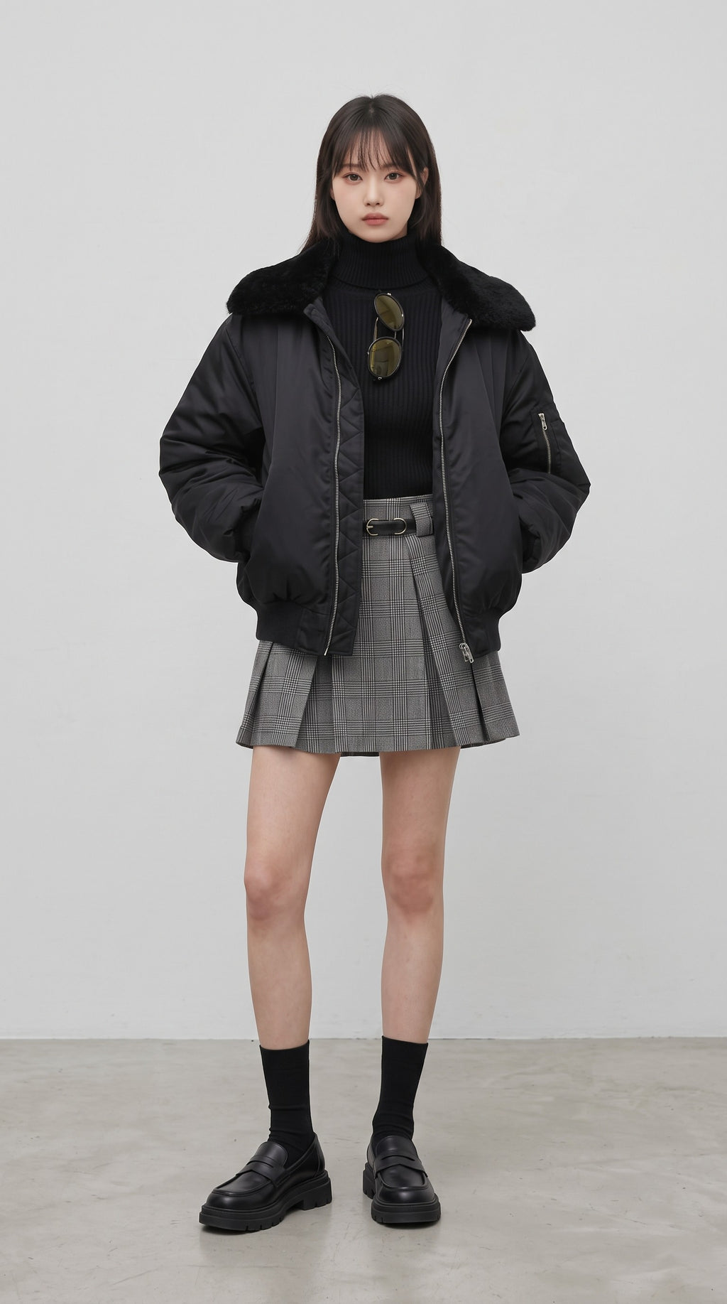Reversible bomber jacket
