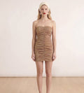 Sleeveless glitter tube dress