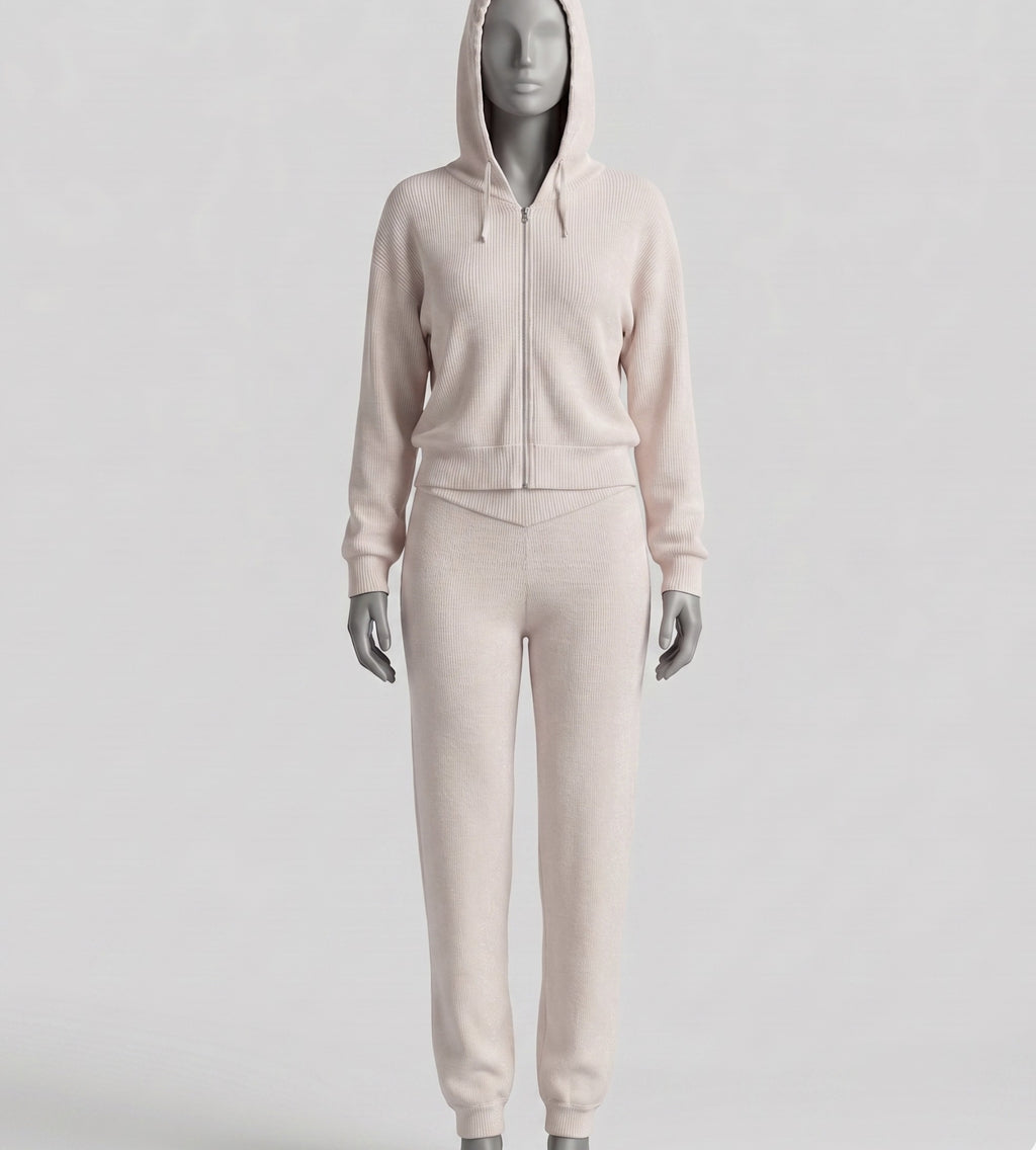 Sweater rib hoodie