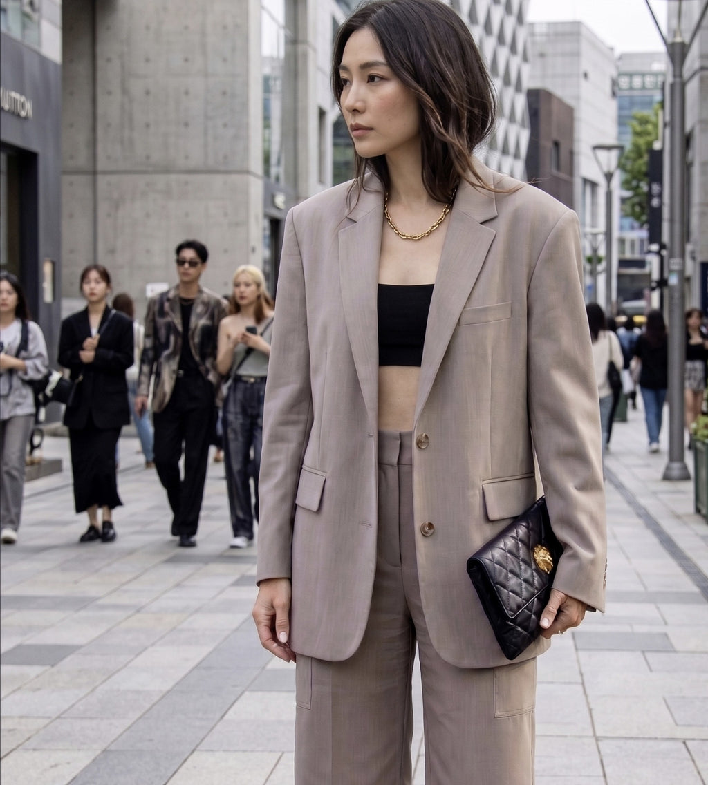 Oversized boyfriend fit jacket