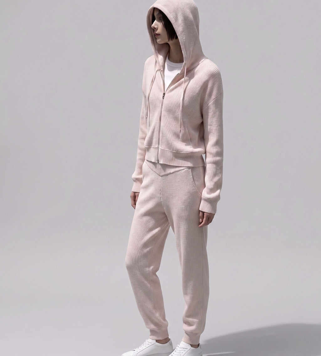 Sweater rib hoodie