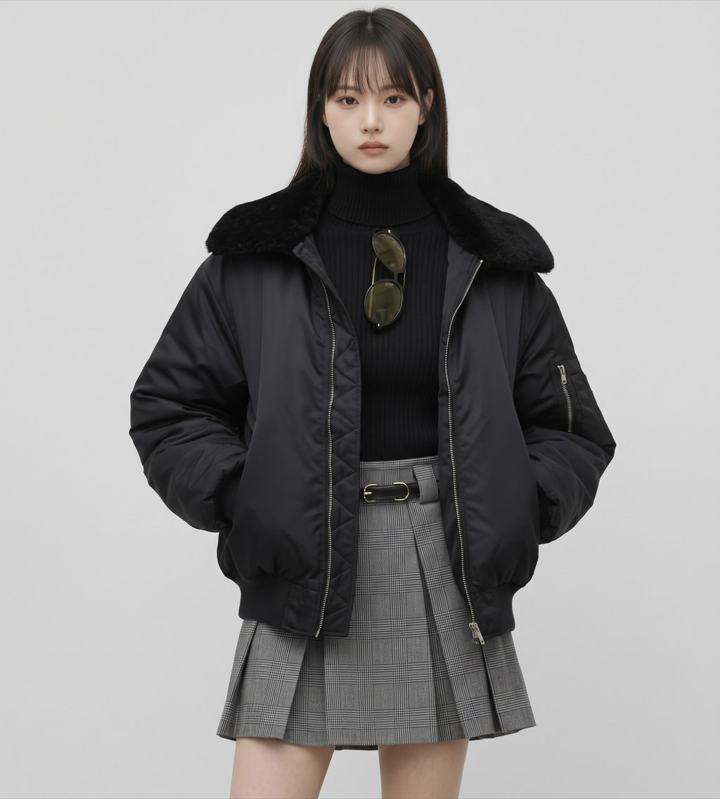 Reversible bomber jacket
