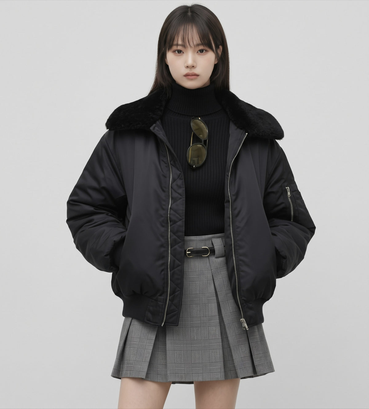 Reversible bomber jacket