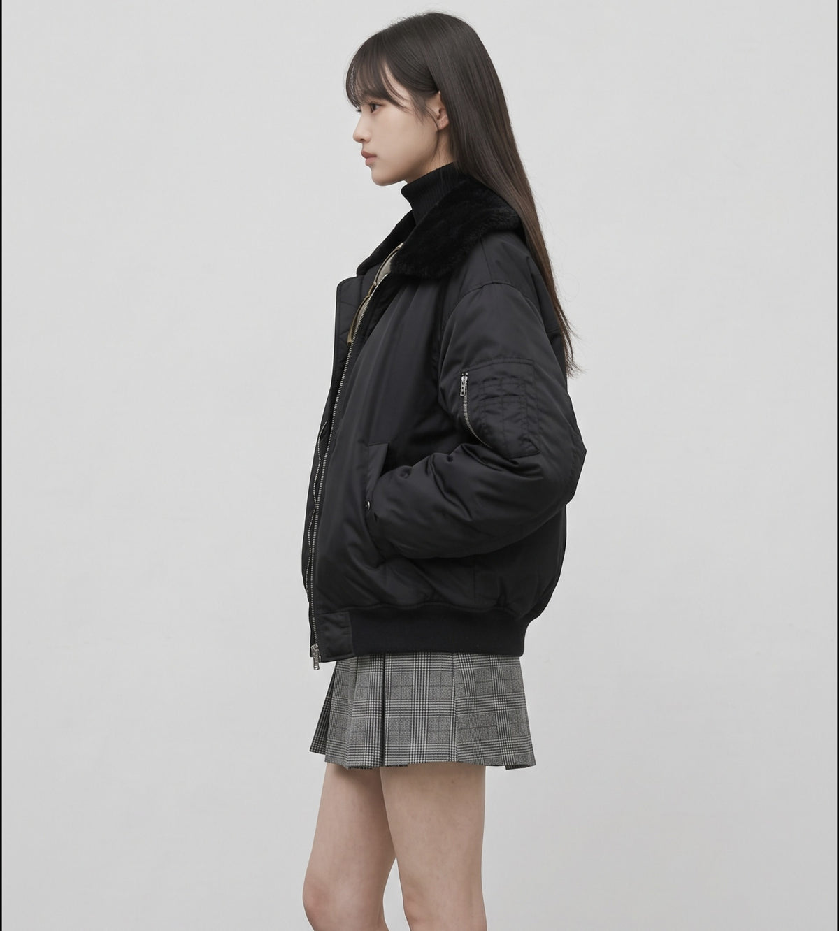 Reversible bomber jacket