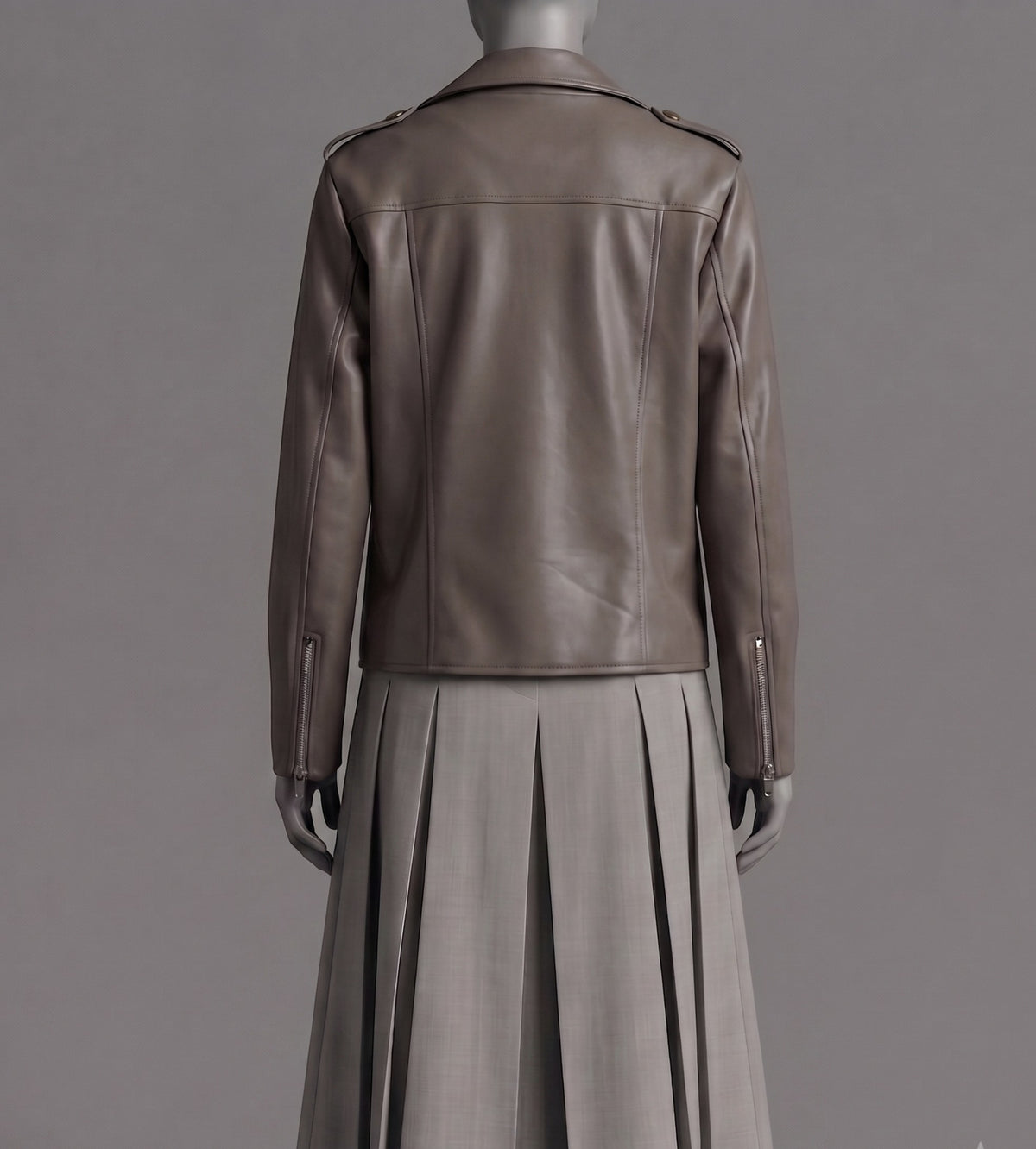 Faux leather biker jacket