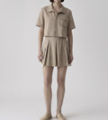 Boxy shirt with skirt set