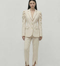 Gold button detail suit jacket