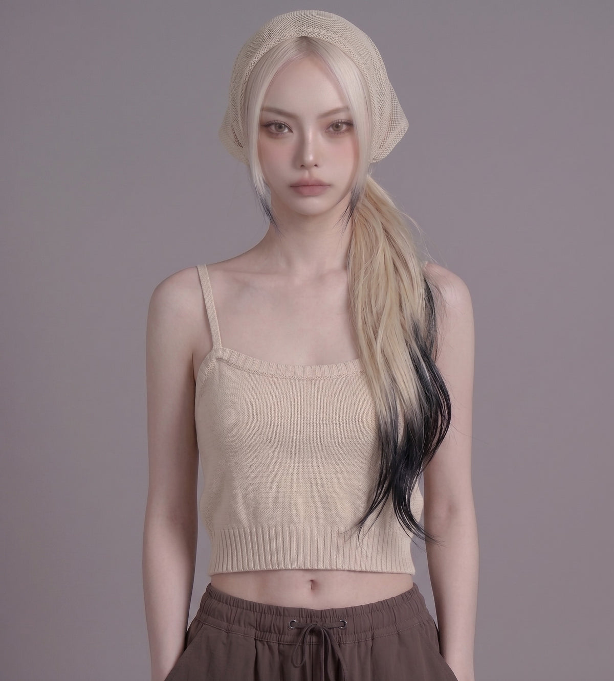 Sweater knit tang top