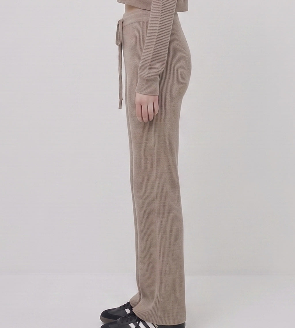 Rib sweater knit  pant