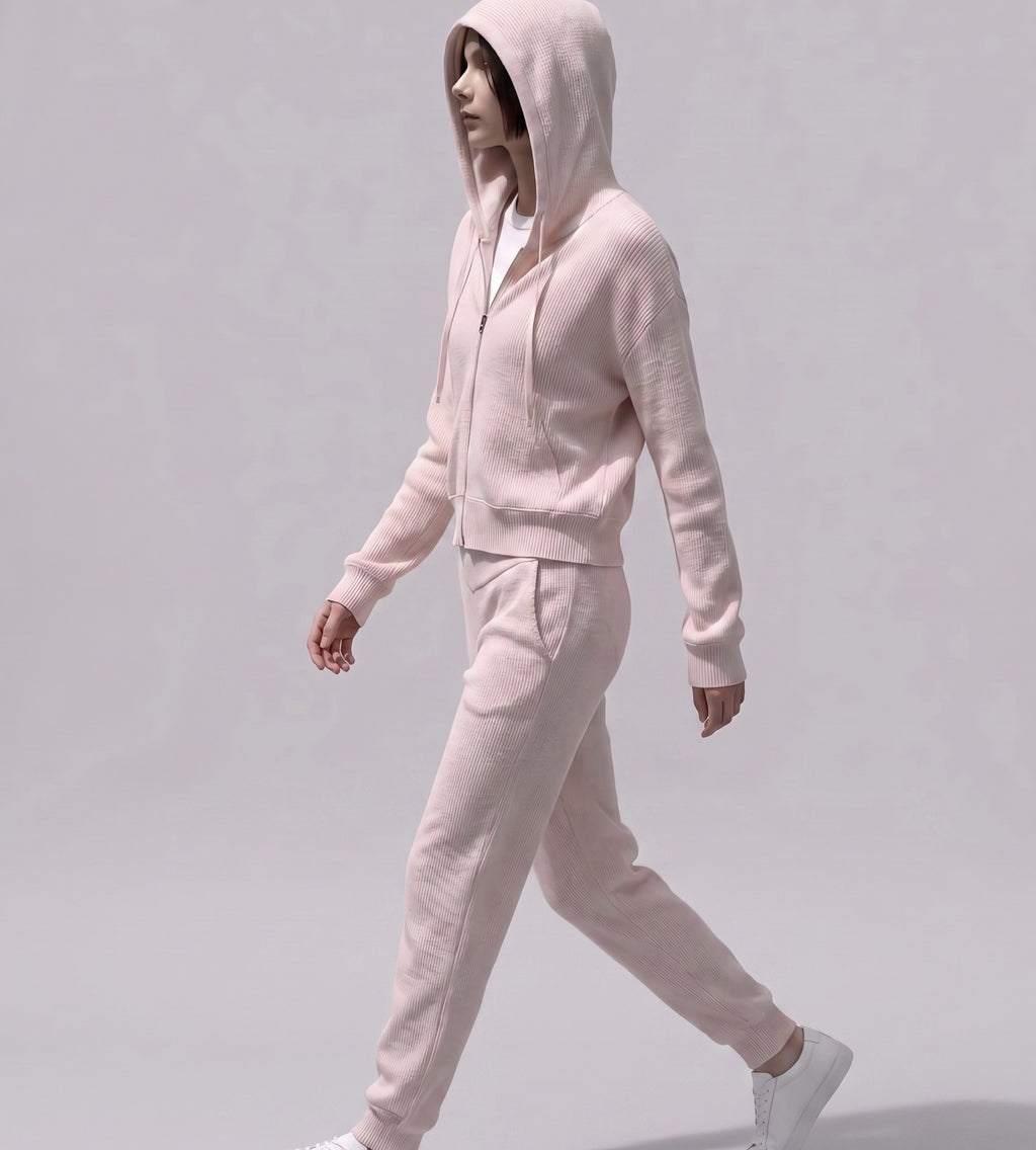 Sweater rib hoodie