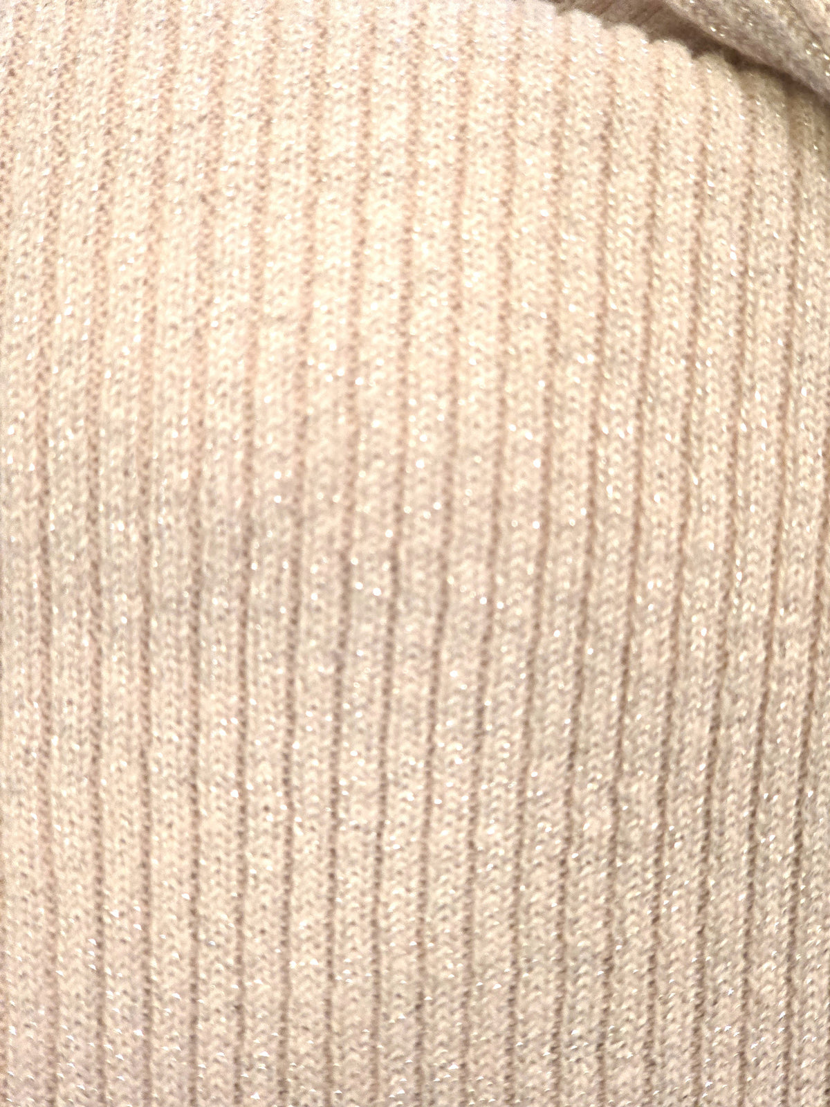 Shimmered pastel pink sweater pants