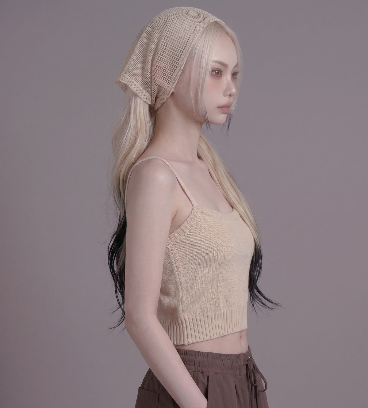 Sweater knit tang top