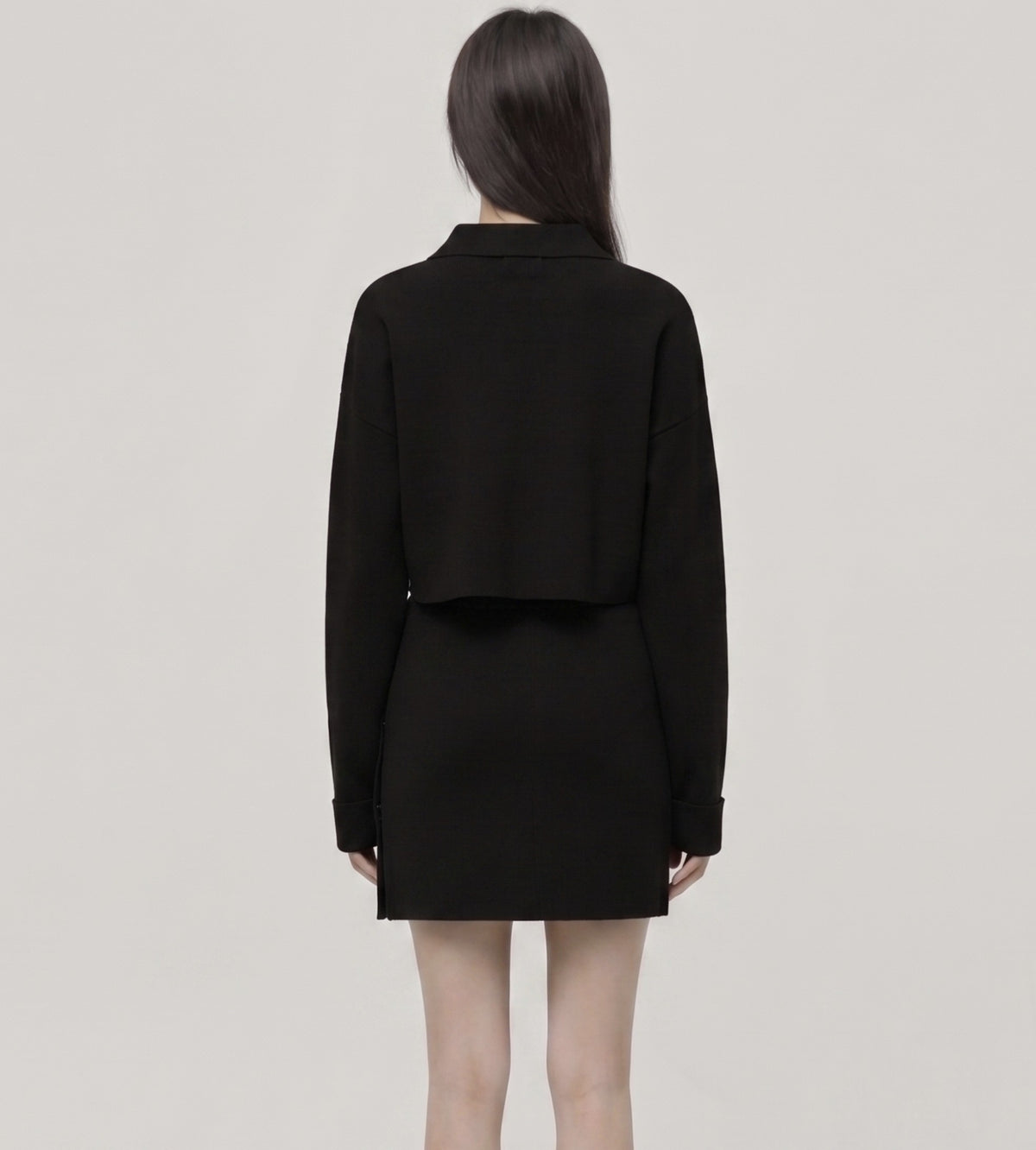 Button detail sweater jacket