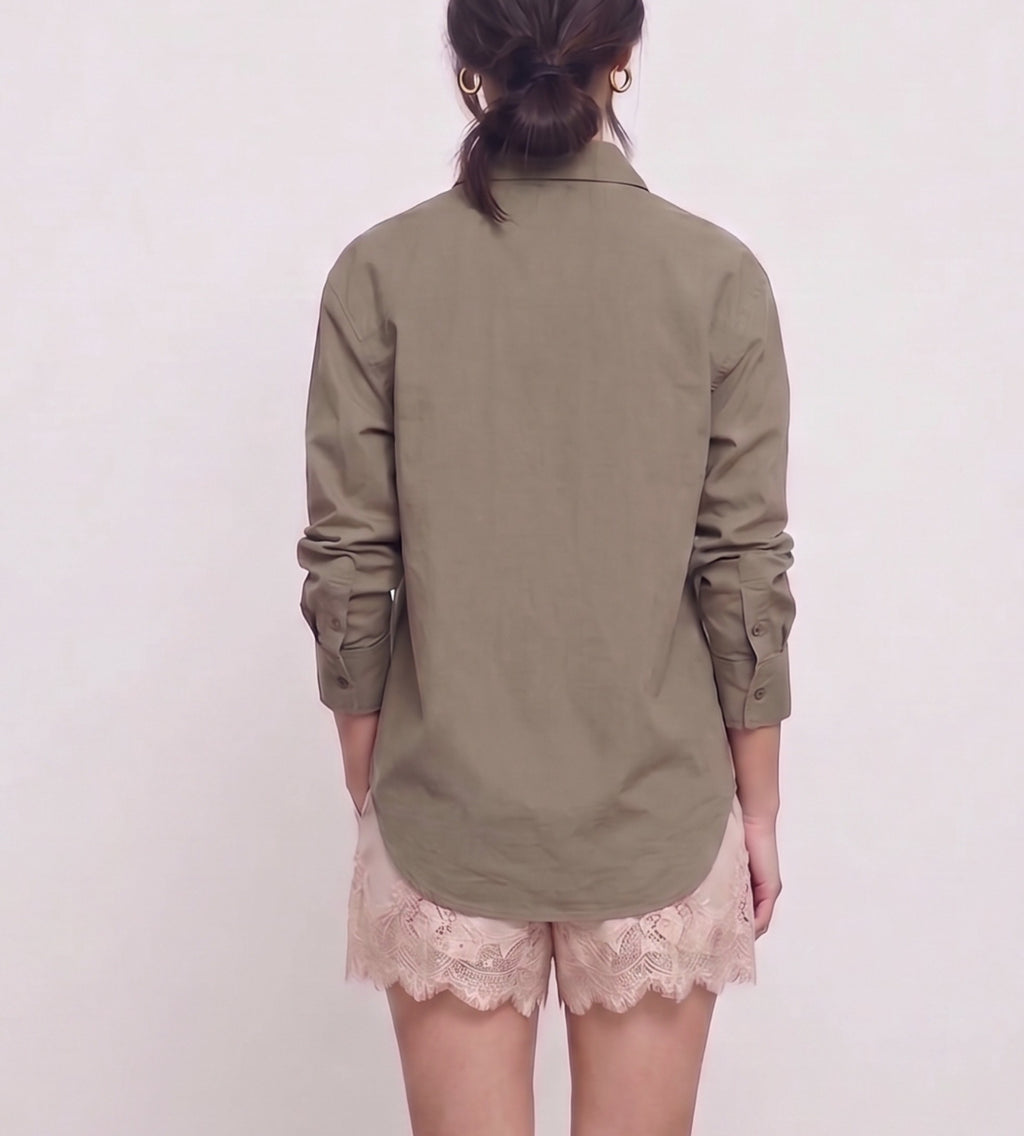 Long sleeve brown shirt