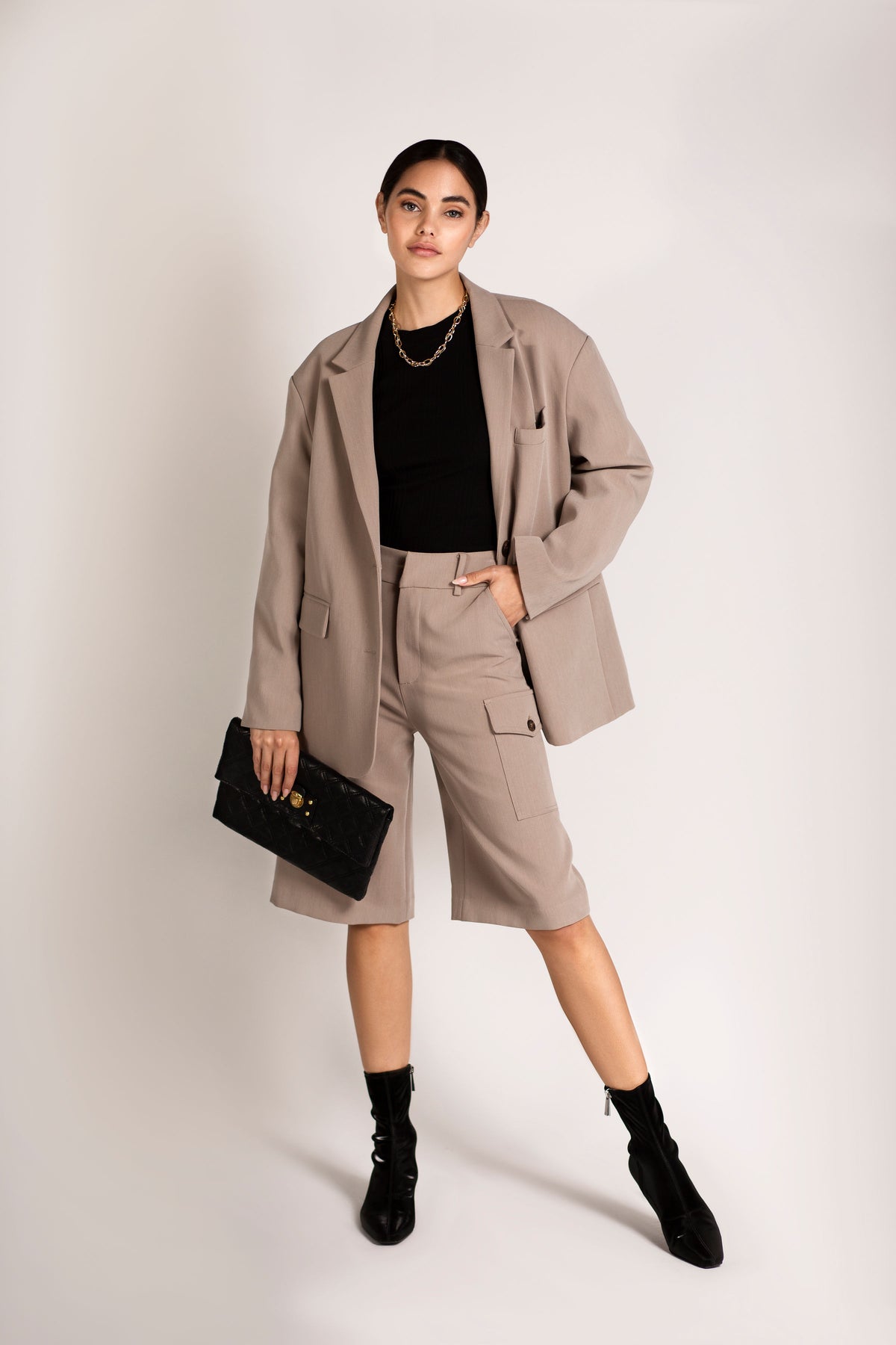 Oversized boyfriend fit jacket