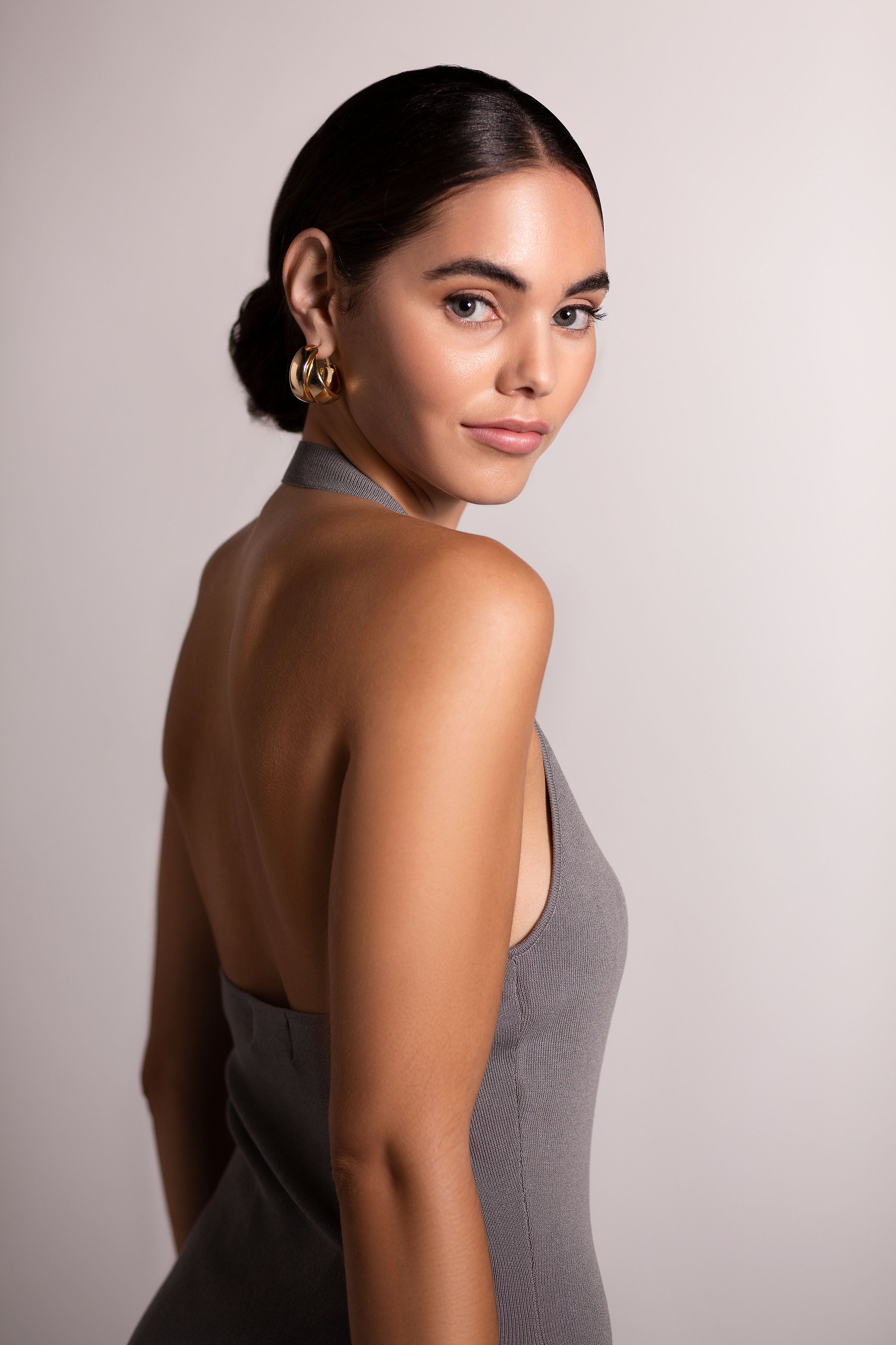 Halter Knee Length Dress